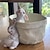billige Kunstige blomster og vaser-søt kanin kanin planter potter dyr saftig dekor hage utendørs statue harpiks balkong terrasse plante blomst påske dekorasjoner ornamenter vase skrivebord kontor gave
