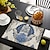 billige Placemats &amp; Coasters &amp; Trivets-1 stk hamasa hånd ramadan mønster dekkematte bordmatte 12x18 tommers bordmatter for festkjøkken spisedekorasjon