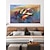 Недорогие Картины с животными-Красочная картина маслом рыбы кои на холсте, ручная роспись, оригинальная картина с морским пейзажем океана, абстрактный природный пейзаж, декор для гостиной, настенное искусство