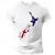 olcso Férfi grafikus póló-USA Franciaország Egyesült Királyság férfi grafikus pamut póló sport klasszikus alkalmi ing rövid ujjú kényelmes póló sport szabadtéri nyaralás nyári divattervező ruházat