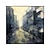 levne Abstraktní malby-ruční olejomalba plátno nástěnná umělecká dekorace moderní černobílý abstraktní pouliční scéna street art krajina pro domácí výzdobu válcovaný bezrámový nenatažený obraz