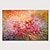 abordables Pinturas abstractas-Pintura al óleo hecha a mano, lienzo, decoración de arte de la pared, pintura abstracta con cuchillo, flor roja para decoración del hogar, pintura enrollada sin marco y sin estirar