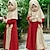 baratos Vestidos de Festa-Conjunto de 2 peças de roupas de oração muçulmanas para meninos e meninas, lenço de cabeça árabe, manto de lenço de cabeça, jibbab islâmico, kaftan para o Ramadã
