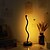 olcso Asztali lámpák-tompított asztali lámpa hullám alakú usb 3 színű hálószoba, nappali lámpa 13 hüvelykes