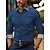 cheap Men&#039;s Button Up Shirts-Men&#039;s Shirt Button Up Shirt Casual Shirt Black White Pink Wine Navy Blue Long Sleeve Plaid Color Block Lapel Daily Vacation Patchwork Clothing Apparel Fashion Casual Smart Casual