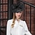 billiga Hattar och fascinators-fascinators kentucky derby hatt tyll nät fat hatt topp hatt bröllop tefest elegant bröllop med fjäder bowknot huvudbonad