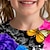 Недорогие Топы-Девочки 3D Бабочка Футболка Рубашки С короткими рукавами 3D печать Лето Активный Мода Симпатичные Стиль Полиэстер Дети 3-12 лет Вырез под горло на открытом воздухе Повседневные Стандартный