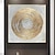 billiga Abstrakta målningar-abstrakt guld cirkel oljemålning på duk handmålad guld cirkel målning original abstrakt guld blad textur oljemålning för modernt vardagsrum vägg konst ingen ram