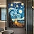 Недорогие Пейзажи-Звездная ночь ручная роспись стены искусства Ван Гог искусство ручной работы звездный ночной пейзаж винтажная картина маслом лес настенное искусство для дома без рамки
