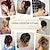Χαμηλού Κόστους Σινιόν-ατημέλητος κότσος για τα μαλλιά γυναικεία updo αλογοουρά σινιόν συνθετικά σγουρά ανάγλυφα κομμωτήρια με κυματιστούς έλικες ελαστικό scrunchies extensions σκούρο καφέ