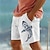 baratos Shorts gráficos masculinos-shorts de algodão masculino shorts de verão shorts de praia impressão cordão cintura elástica conforto animal respirável curto férias ao ar livre saindo mistura de algodão havaiano casual exército