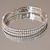 voordelige Armbanden-Dames Wikkelarmbanden Klassiek Kostbaar Modieus Luxe Strass Armband sieraden Zilver Voor Verloving Schoolfeest