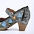 Χαμηλού Κόστους Γυναικεία Τακούνια-Γυναικεία Τακούνια Γόβες Μέρι Τζέιν Χειροποίητα Παπούτσια Vintage παπούτσια Πάρτι Καθημερινά Φλοράλ Τακούνι Κώνος Στρογγυλή Μύτη Κομψό Βίντατζ Δέρμα Πόρπη Ανοικτό Γκρίζο