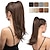 זול קוקו-סיומת קוקו קליפס בגוון חום בינוני 18 אינץ&#039; תוספות שיער זנבות פוני לנשים ארוך ישר זנב מתולתל פיסת שיער פוני סינטטי מזויף תכליתי