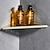 olcso Fürdőszobai polcok-zuhanykabin 304 rozsdamentes acél vastagított sarokpolc, háromszög alakú tároló állvány, fürdőszobai polc szálcsiszolt vagy polírozott felülettel, falra szerelhető, matt fekete csiszolt arany színben