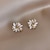 cheap Earrings-Stud Earrings Hollow Out Floral Earrings Jewelry Gold For Wedding Party Daily