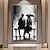 billige Portrætter-håndmalet romantisk parkunst minimalistisk vægkunst par i regnvejrsdag håndlavet oliemaleri til par gave boligindretning strakt ramme klar til at hænge