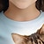 halpa Yläosat-Tyttöjen 3D Kissa T-paita Paidat Lyhythihainen 3D-tulostus Kesä Aktiivinen Muoti söpö tyyli Polyesteri Lapset 3-12 vuotta Tiukka pyöreä kaula-aukko ulko- Kausaliteetti Päivittäin Normaali