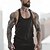abordables camisetas y tanques activos para hombres-Hombre Camiseta sin mangas Tanque de ejercicios Tanque Camisetas Interiores Escote en U Sin Mangas Deporte Casual Diario Gimnasia Transpirable Suave Plano Negro Blanco Ropa de Deporte Moda Básico