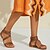 tanie Sandały damskie-Damskie Sandały Buty płaskie Sznurowane sandały Sandały z paskami Rzymskie buty Biuro Praca Codzienny Płaski obcas Odsłonięte palce Elegancja Bohema Moda PU Zamek Czarny Biały Różowy