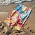 economico Coperte e plaid-telo mare colorato, teli mare da viaggio, asciugamano ad asciugatura rapida per nuotatori teli mare a prova di sabbia per donne uomini ragazze bambini, teli piscina freschi accessori da spiaggia