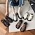 ieftine Sandale de Damă-Pentru femei Sandale Pantofi Romani Sandale Pescar În aer liber Zilnic Toc Îndesat Vârf Închis Casual Confortabili PU Argintiu Negru Maro