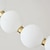economico Lampadari particolari-Lampada a sospensione a led 100 cm minimalista sfera bianca in ottone per sala da pranzo