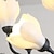 abordables Lustres-Lustre noir 9/12/18 lumière fleur design moderne ferme lustre pour salle à manger, céramique fleur art déco lustre plafonnier suspendus luminaire pour lumières d&#039;île, salon