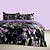 economico disegno esclusivo-copripiumino serie floreale nero viola set da 3 pezzi set di biancheria da letto in microfibra perfetto per il regalo della festa della mamma super morbido per la pelle di lunga durata