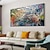 abordables Peintures Abstraites-Peinture à l&#039;huile sur toile faite à la main, décoration murale abstraite moderne pour la maison, peinture roulée sans cadre, non étirée