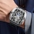 preiswerte Quarz-Uhren-LIGE Herren Quarz uhr Diamant Luxus Großes Ziffernblatt Geschäftlich Kalender Date Silikon Beobachten