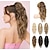 cheap Ponytails-Ponytail Extension Wavy Claw Clip Ponytail Extensions Shoulder Length Curly Wavy Claw Clip in Ponytail Hair Extensions Synthetic Fake Pony tails Hairpieces