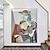 ieftine Picturi Abstracte-cadru lucrat manual pablo picasso portretul lui marie-thrse 1937 pictură figurativă abstractă pe pânză artă de perete picasso pictură cubism pictură în ulei opera de artă cu textura grea pentru