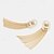 cheap Earrings-Women&#039;s Hoop Earrings Tassel Fringe Precious Statement Imitation Diamond Earrings Jewelry Gold For Party Club 1 Pair
