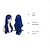 baratos Peruca para Fantasia-Moda perucas longo ondulado cabelo encaracolado cosplay peruca boné azul 28 &quot;70 cm
