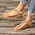 abordables Sandalias de mujer-Mujer Sandalias Tallas Grandes Zapatos brillantes Diario Pedrería Tacón Bajo Dedo redondo Moda PU Hebilla Dorado