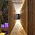 cheap Outdoor Wall Lights-1 Pc solar powered wall lamp with upper and lower lights, outdoor fence, courtyard, garden decoration light