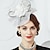 voordelige Feesthoeden-hoeden sinamay schotelhoed hoge hoed sinamay hoed bruiloft theekransje elegante bruiloft met veren kant kant hoofddeksel hoofddeksels