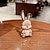 billige Statuer-sammenleggbar bunny telefonbrakett lat kanin skrivebordsstativ med uttrekkbar maskinvare for håndfri støtte