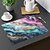 cheap Placemats &amp; Coasters &amp; Trivets-Linens Dining Table Placemats Marble Paint Fluid Heat Resistant Waterproof Oil Proof and Insulated Household Dining Table Mats for Kitchen Coffee Center Table Side Party 1PC