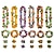 abordables Suministros para la fiesta-Guirnalda Hawaiana de Fiesta Collar de Pétalos de 12 Colores Diadema Pulsera Set de Cuatro Piezas para Accesorios de Vestuario de Eventos Navideños Regalo de Navidad