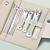 preiswerte Badutensilien-10-teiliges Set Nagelknipser mit Farbverlauf aus Edelstahl mit abnehmbarer Nagelfeile und Reisetasche aus Leder, tragbarer Nagelknipser mit Spritzschutz für einfache Verwendung