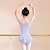 abordables Tenues de danse enfants-Tenues de Danse pour Enfants Ballet Robe Volants Couleur Pure Fantaisie Fille Utilisation Entraînement Manche Courte Taille haute Mélange de Coton