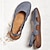 cheap Women&#039;s Sandals-Women&#039;s Sandals Flats Outdoor Slippers Outdoor Home Flat Heel Round Toe Casual Comfort Faux Leather Loafer Almond Black Blue