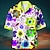 cheap Men&#039;s Hawaiian Shirt-Floral Print Fashion Designer Casual Men&#039;s Shirt Summer Hawaiian Shirt Graphic Shirt Outdoor Street Causal Summer Spring Cuban Collar Blue Purple Green S M L Shirt