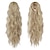 cheap Ponytails-Ponytail Extensions Drawstring Ponytails Hair Extension Light Ash Brown Bleach Blonde Long Curly Wavy Hair Piece Synthetic Pony Tail Hairpieces for Women
