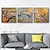 levne Květinové či botanické obrazy-velké ručně malované 3panely abstraktní květinová nástěnná malba na plátně moderní horizontální domácí dekorace pro obývací pokoj bez rámu