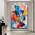 cheap Abstract Paintings-colorful pattle knife painting handmade painting Extra Large  Abstract Painting large canvas art painting for living room oversized wall art modern abstract art painting for living room decoration