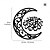 billige Event &amp; Party Supplies-laserskåret vintage blomstermønster måneformet dekorativt hengende ornament - islamsk treplakett