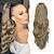 cheap Ponytails-Claw Clip Ponytail Extension Long Wavy Claw Clip in Ponytail Brown Blonde Ponytail Hair Extensions Synthetic Pony Tail Hairpieces for Women Girls Daily Party